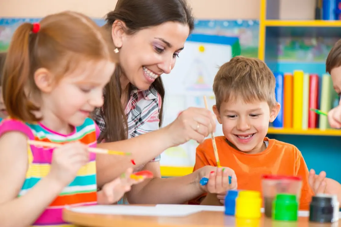 Teacher with Students