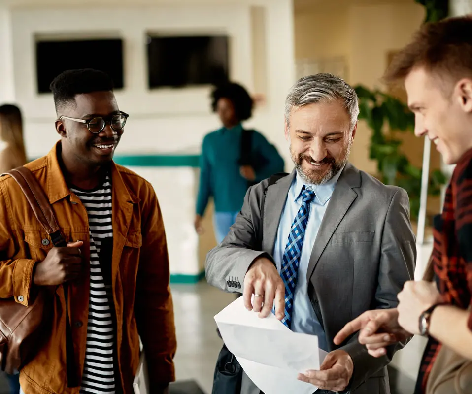 people collaborating in a group