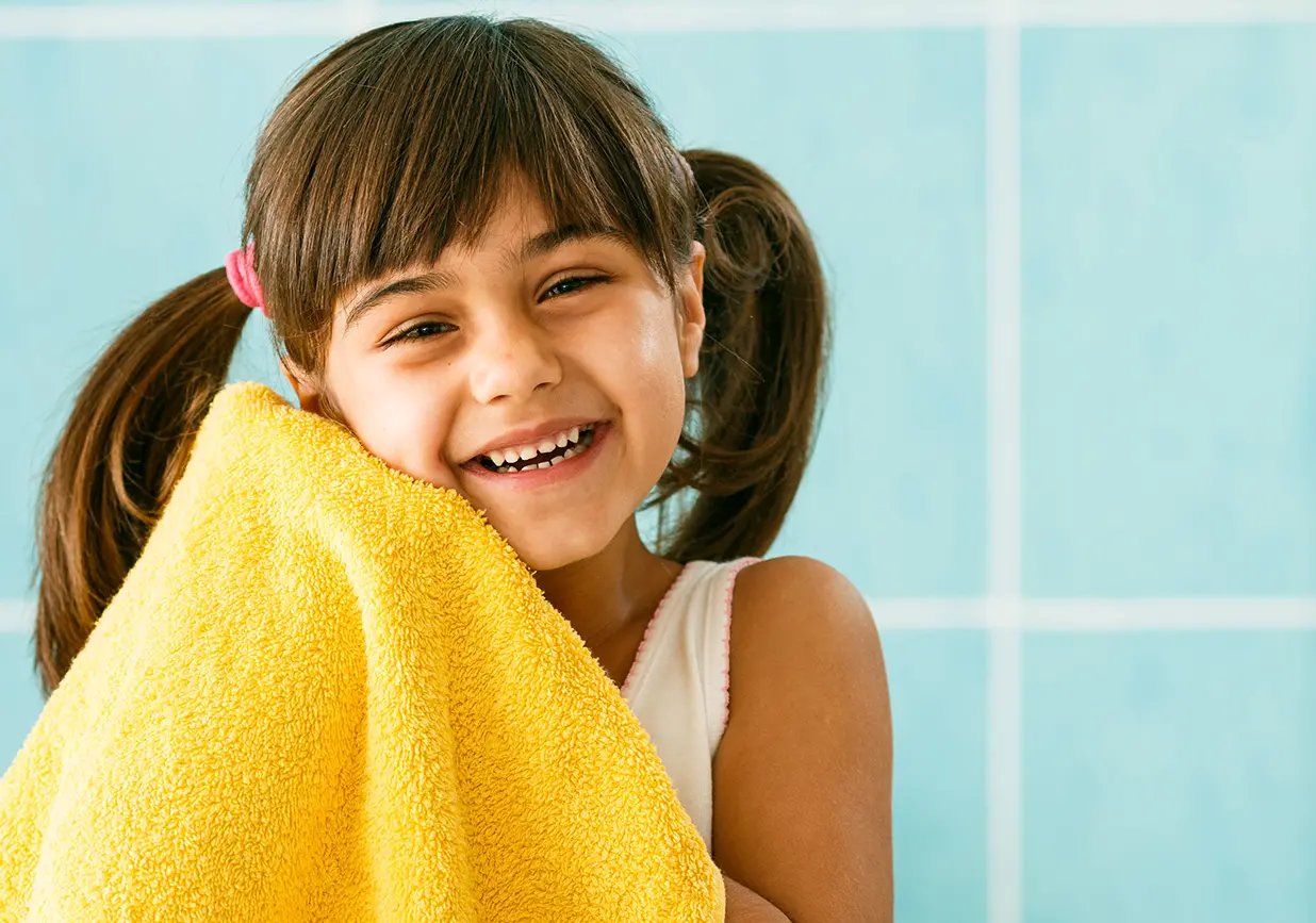 Young girl smiling