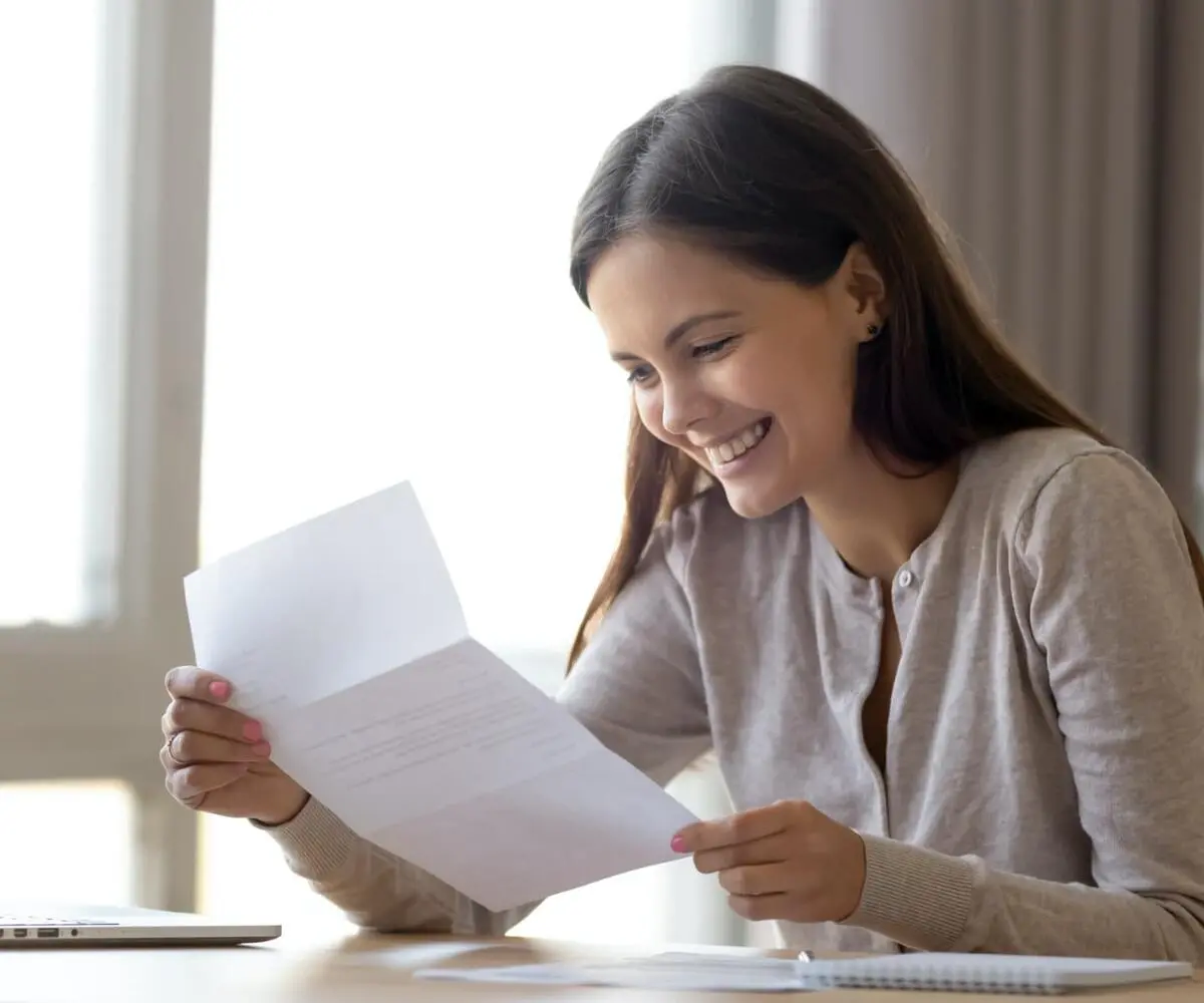 woman smiling