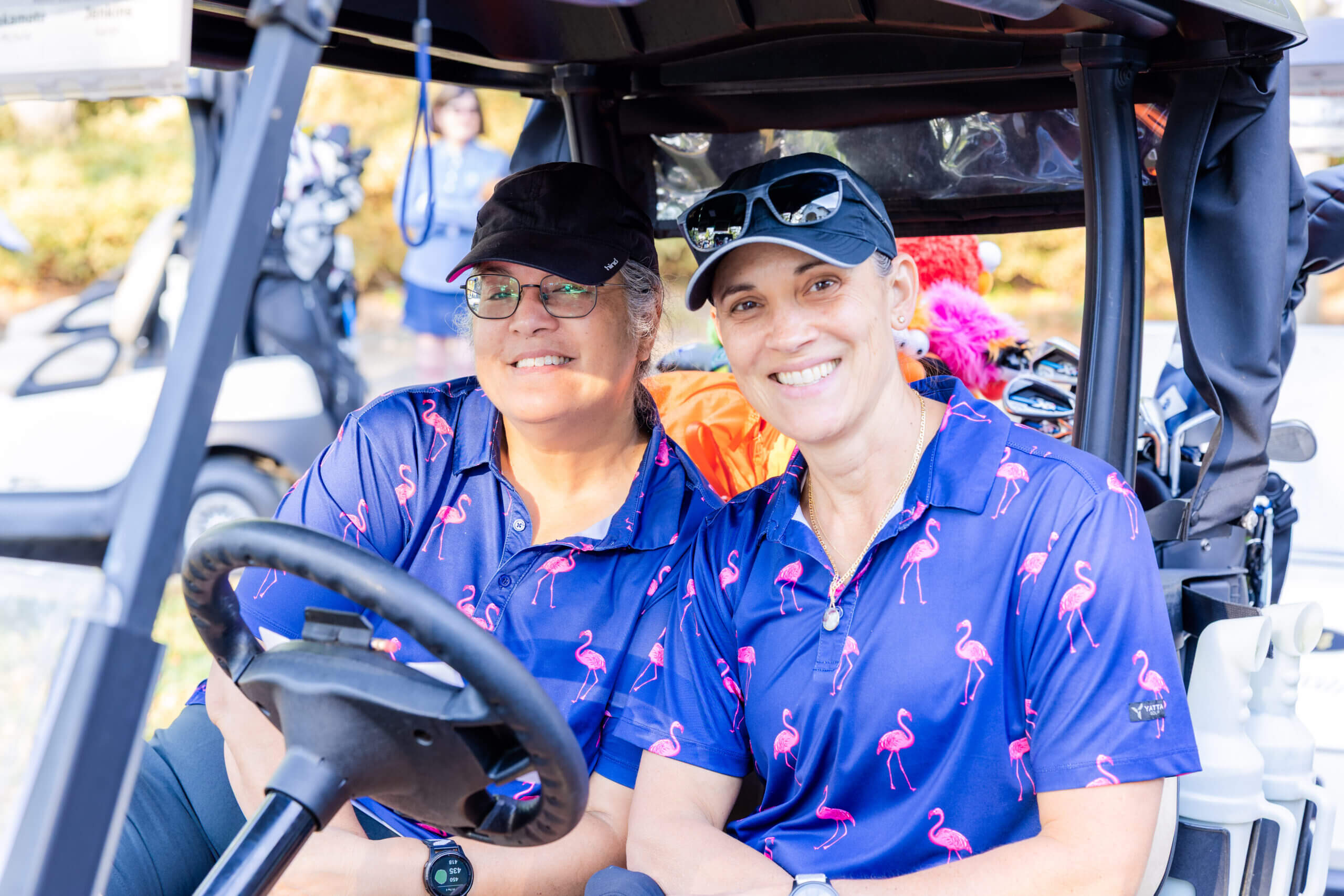 Women golfers at Northwest Federal Credit Union Foundation charity golf event supporting Northern Virginia youth.