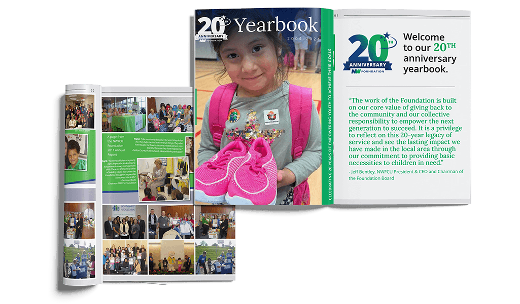 Students smiling together in yearbook photo, representing Foundation scholarship and mentorship programs