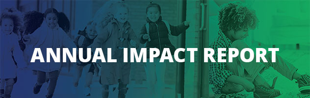 Annual Impact Reports header showcasing Foundation's community support initiatives and youth programs